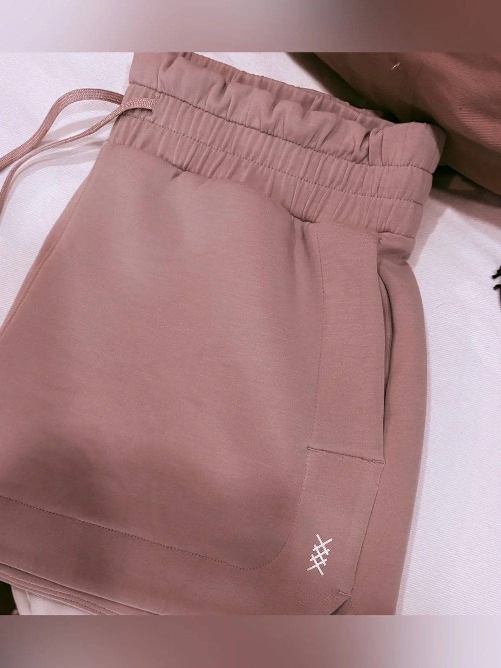 RHONE Women's Athletic Shorts in Dusty Pink
